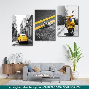 bộ tranh đen trắng thành phố cổ điển