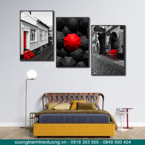 bộ tranh phong cảnh thành phố đen trắng