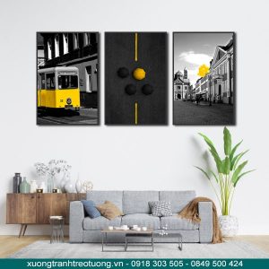 bộ 3 tranh thành phố hiện đại