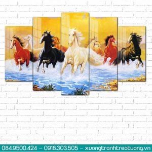 tranh bát mã truy phong