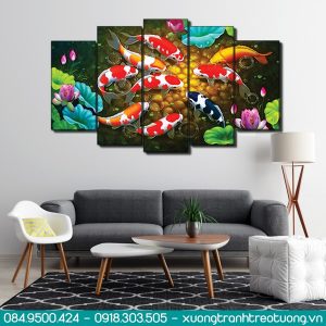 tranh cá cửu ngư quần hội