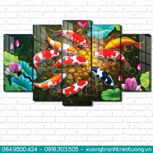 tranh cá cửu ngư quần hội