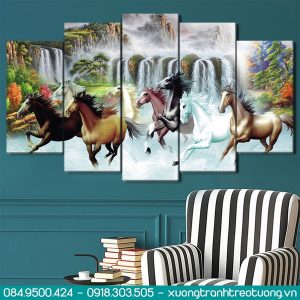 tranh bát mã truy phong