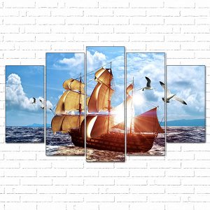 tranh con thuyền thuận buồm xuôi gió