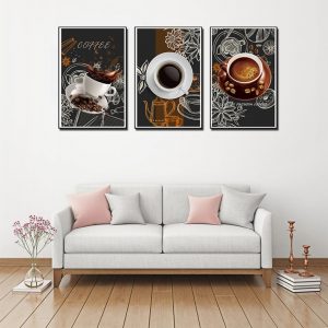 tranh treo tường những cốc cafe