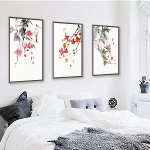 bộ tranh canvas 3 loài hoa