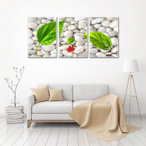 bộ tranh canvas, chiếc lá xanh