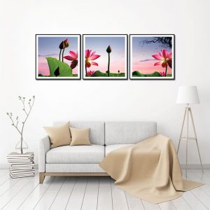 bộ tranh canvas hoa sen