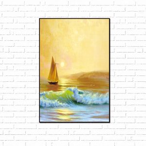 bộ tranh thuyền buồm phong cách sơn dầu