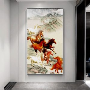 tranh canvas mã đáo thành công