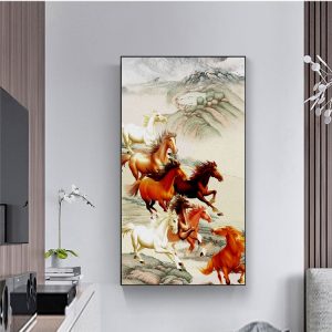 tranh canvas mã đáo thành công