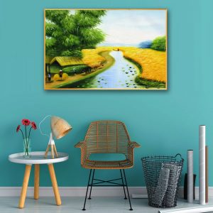 tranh canvas phong cảnh làng quê