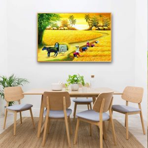 tranh canvas phong cảnh làng quê việt nam