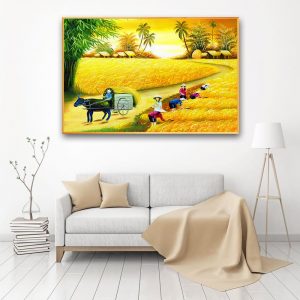 tranh canvas phong cảnh làng quê việt nam