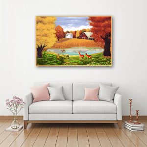 tranh canvas mùa thu châu châu