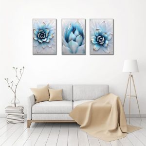 tranh canvas hoa sen đá