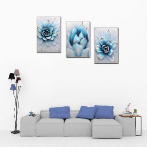 tranh canvas hoa sen đá