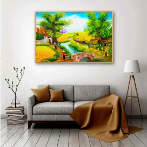 tranh canvas phong cảnh làng quê
