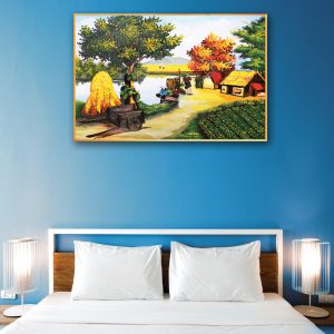tranh canvas sơn dầu việt nam xưa