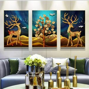 tranh kính 3d phước lộc song hành