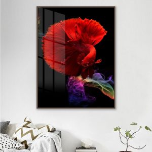 tranh kính vũ điệu cá