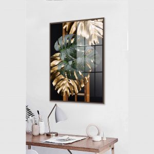 tranh kính 3d cây lá nhiệt đới