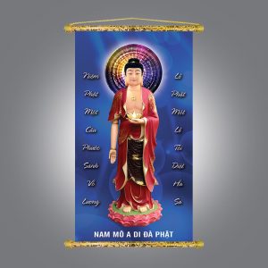 tranh phật nẹp sáo gỗ