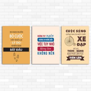 set 4 tranh văn phòng