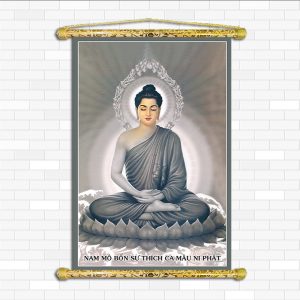 Tranh canvas bổn sư thích ca mâu ni phật
