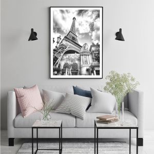 tranh paris đen trắng