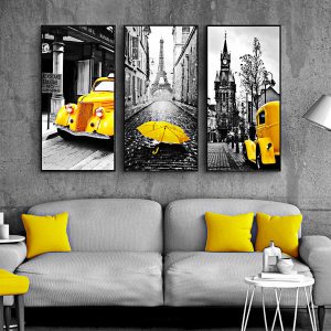 tranh xe và thành phố