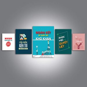 tranh cổ động văn phòng combo 10