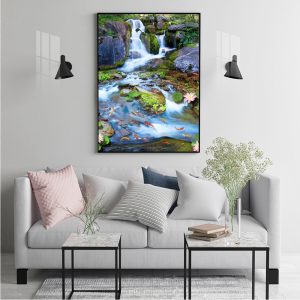 tranh suối nước phong thủy