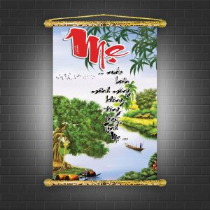 tranh thư pháp gia đình chữ mẹ