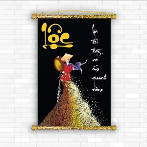 tranh thư pháp chữ Lộc