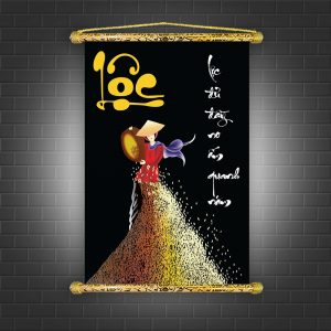 tranh thư pháp chữ Lộc