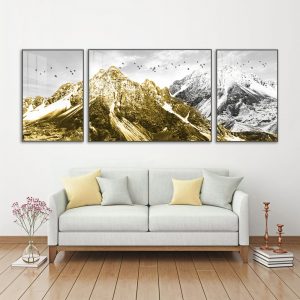 tranh bộ ngọn núi vàng