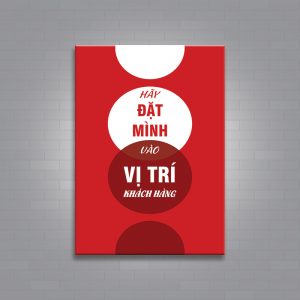 tranh cổ động hãy đặt mình vào vị trí khách hàng