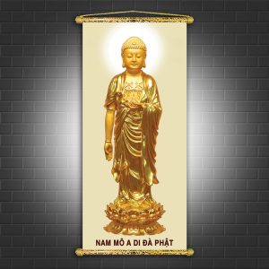 Phật a di đà tranh canvas A1027