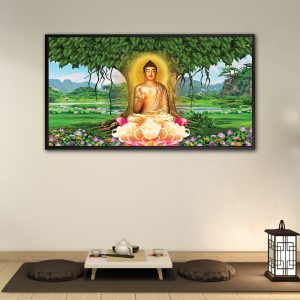 bổn sư thích ca mâu ni, tranh canvas t4073