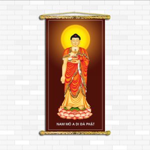 tranh liễn canvas đức phật a di đà 1076