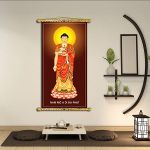 tranh liễn canvas đức phật a di đà 1076