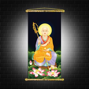 tranh canvas nẹp gỗ địa tạng vương bồ tát