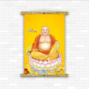 tranh canvas nẹp gõ đức phật di lặc dl06