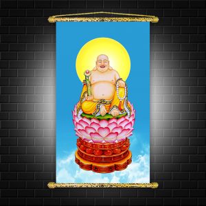tranh canvas nẹp gõ đức phật di lặc dl05