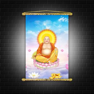 tranh canvas nẹp gõ đức phật di lặc dl07