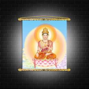 tranh canvas nẹp sáo gỗ quan thế âm bồ tát Q2092