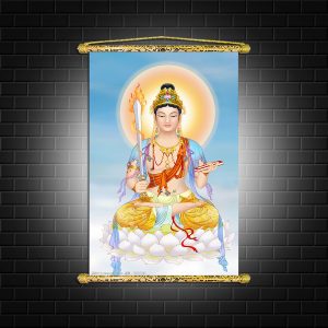 tranh canvas nẹp sáo gỗ quan thế âm bồ tát Q2093