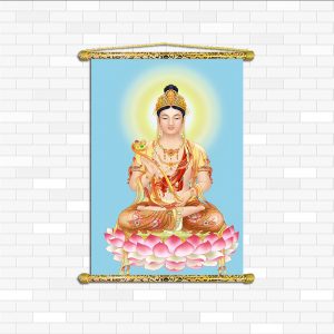 tranh canvas nẹp sáo gỗ quan thế âm bồ tát Q2095