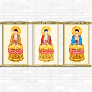 tranh canvas tây phương tam thánh T4001